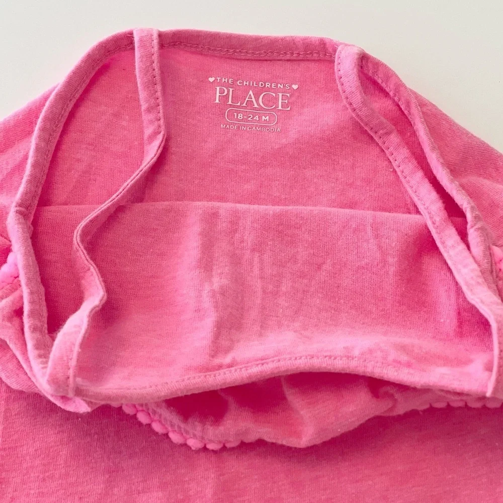 💫$4/ADD ON 💫 The Children's Place Pink Camisole Pom-Pom Trim Baby Girl 18 Months